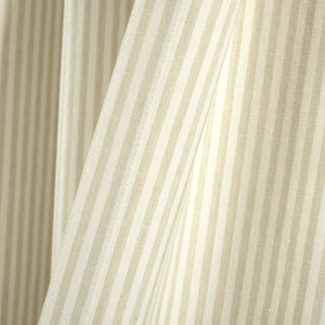 Farmhouse Vintage Stripe Recycled Cotton Blend Window Curtain Panel Set