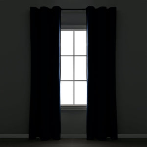 Insulated Grommet Blackout Faux Linen Window Curtain Panel