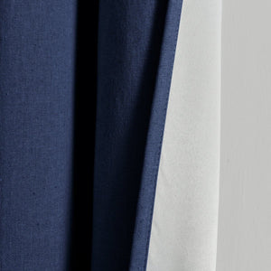 Insulated Grommet Blackout Faux Linen Window Curtain Panel