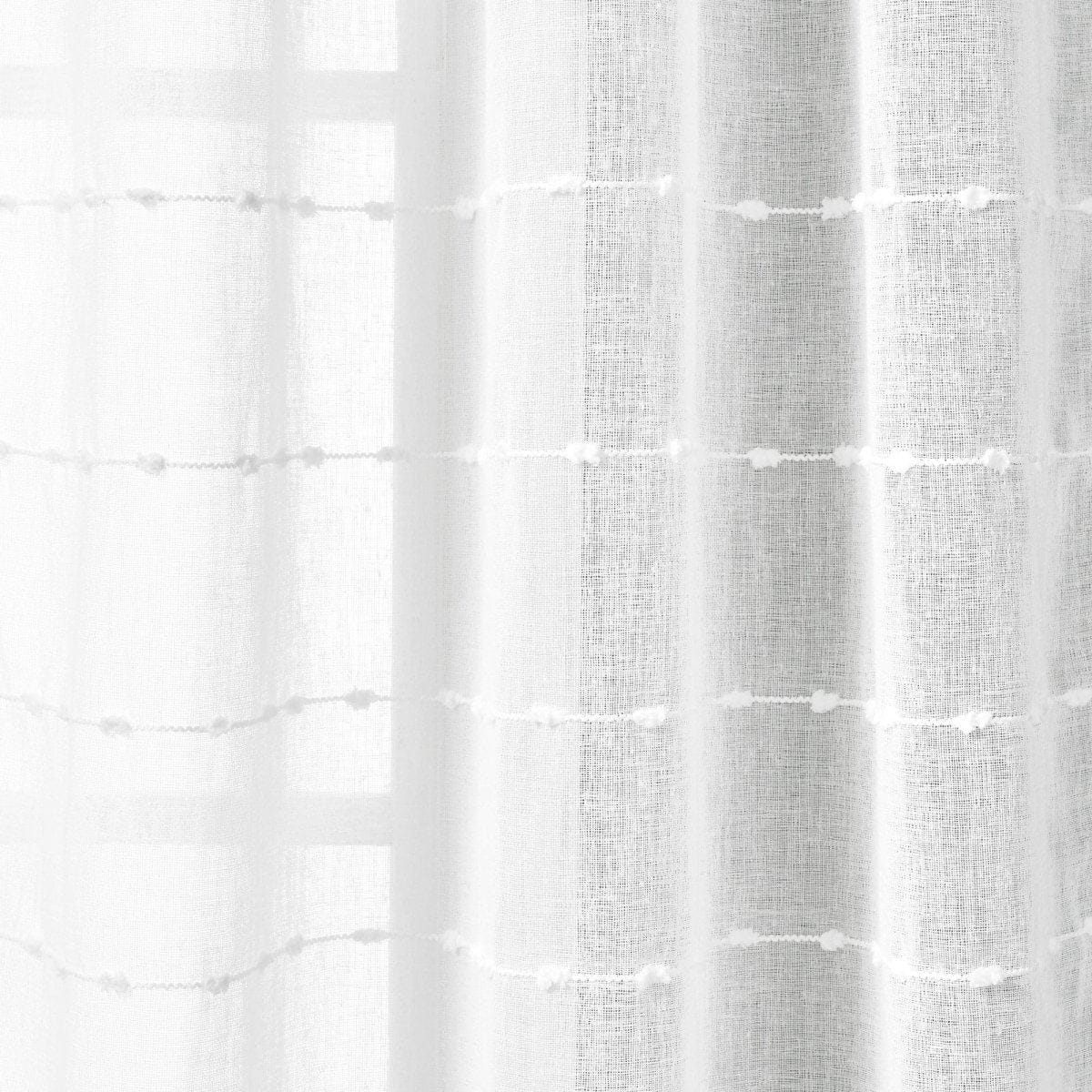LushDecor Farmhouse Textured Grommet Sheer Indoor/Outdoor Window Curtain - view 3
