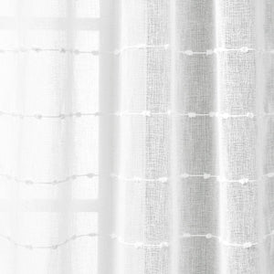 LushDecor Farmhouse Textured Grommet Sheer Indoor/Outdoor Window Curtain - view 3