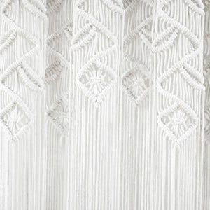 Boho Macrame Leaf Cotton Window Curtain