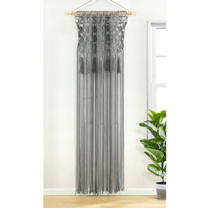 Boho Macrame Tassel Cotton Window Curtain Panel