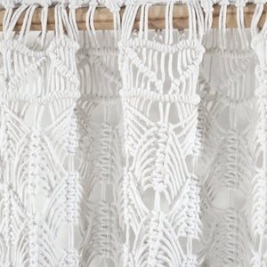 Boho Macrame Tassel Cotton Window Curtain Panel