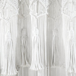Boho Macrame Tassel Cotton Window Curtain Panel