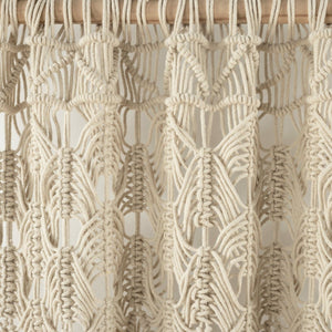 Boho Macrame Tassel Cotton Window Curtain Panel