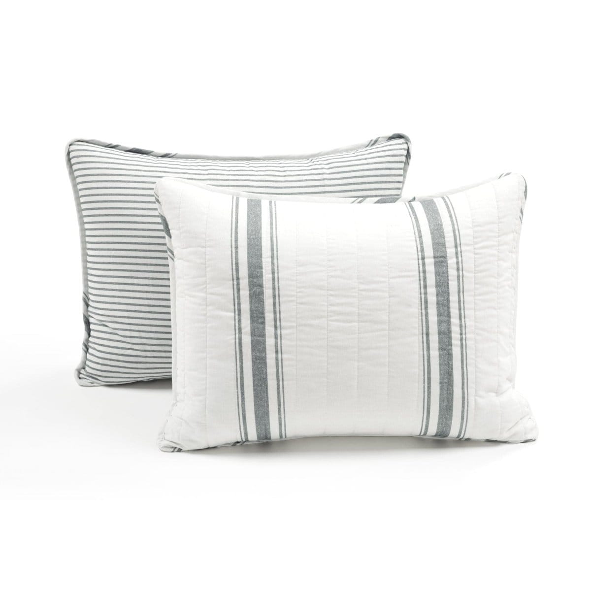 LushDecor Farmhouse Stripe Reversible Cotton Quilt Set - view 48