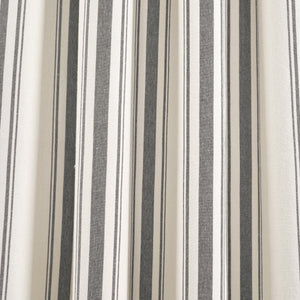 Farmhouse Stripe Yarn Dyed Recycled Cotton Blend Window Curtain Panel Set