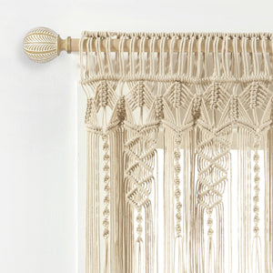 Boho Macrame Textured Cotton Valance