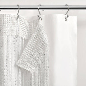 Night Sky String Thread Shower Curtain Set with PEVA Lining