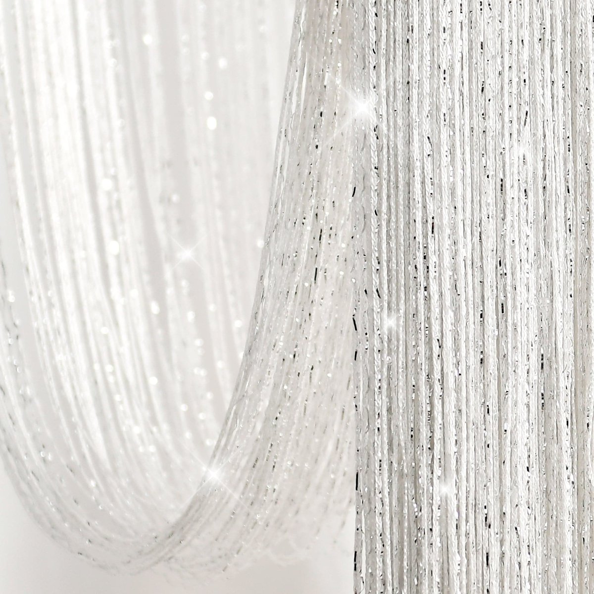 Night Sky String Thread Shower Curtain Set with PEVA Lining