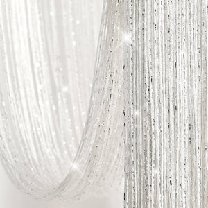 Night Sky String Thread Shower Curtain Set with PEVA Lining