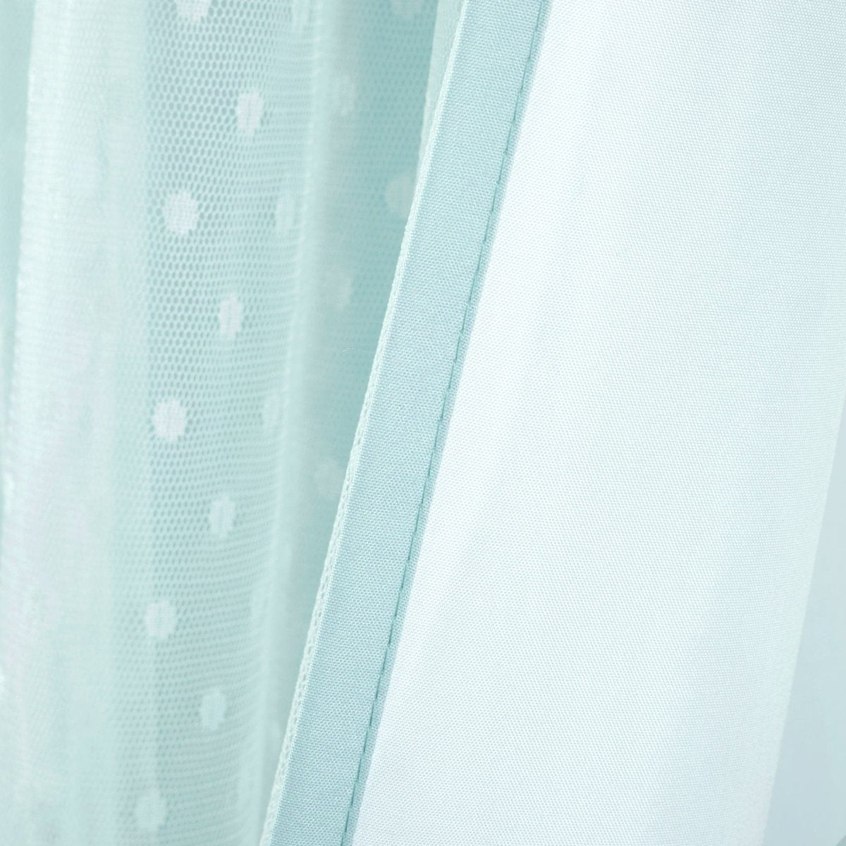 Cottage Polka Dot Sheer Window Curtain Panel Set