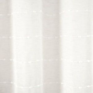 Farmhouse Textured Sheer With PEVA Lining Shower Curtain Set