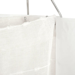 Farmhouse Textured Sheer With PEVA Lining Shower Curtain Set