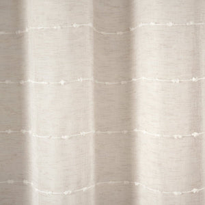 Farmhouse Textured Sheer With PEVA Lining Shower Curtain Set