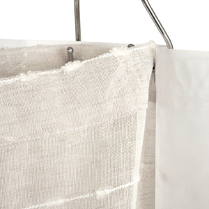 Farmhouse Textured Sheer With PEVA Lining Shower Curtain Set