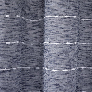 Farmhouse Textured Sheer With PEVA Lining Shower Curtain Set