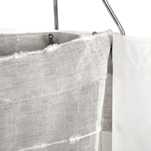 Farmhouse Textured Sheer With PEVA Lining Shower Curtain Set
