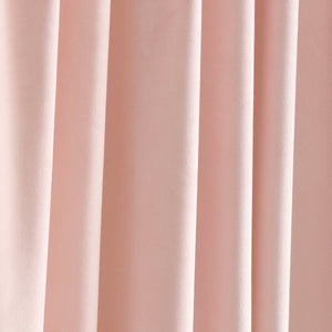 Prima Velvet Solid Back Tab Rod Pocket Light Filtering Window Curtain Panel Set