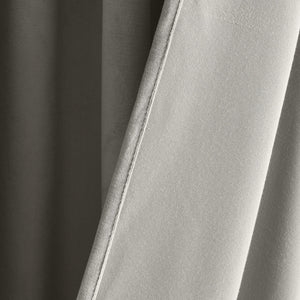 Prima Velvet Solid Grommet Light Filtering Curtain Panel Set