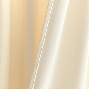 Prima Velvet Solid Back Tab Rod Pocket Light Filtering Window Curtain Panel Set