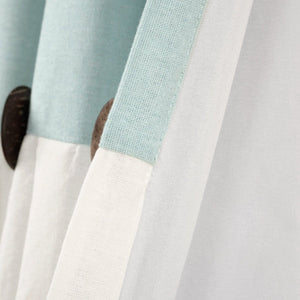Linen Button Lined 100% Blackout Window Curtain Panel