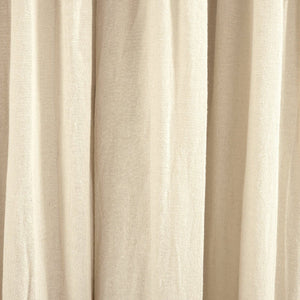 Linen Button Lined 100% Blackout Window Curtain Panel