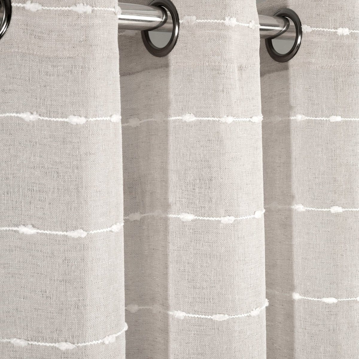 LushDecor Farmhouse Textured Grommet Sheer Ultra Wide Window Curtain Panel - view 3