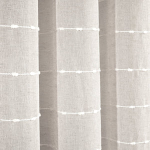 Farmhouse Textured Grommet Sheer Ultra Wide Window Curtain Panel