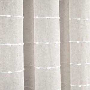 LushDecor Farmhouse Textured Grommet Sheer Ultra Wide Window Curtain Panel - view 4