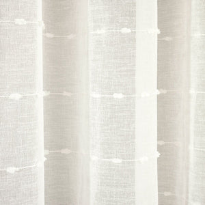 Farmhouse Textured Grommet Sheer Ultra Wide Window Curtain Panel