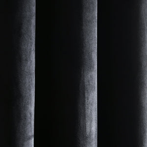 Prima Velvet Solid Grommet Light Filtering Curtain Panel Set