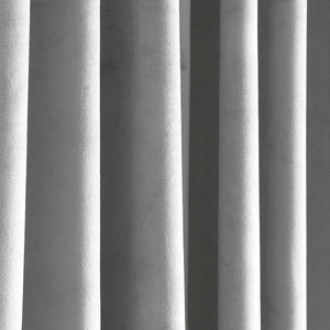Prima Velvet Solid Back Tab Rod Pocket Light Filtering Window Curtain Panel Set