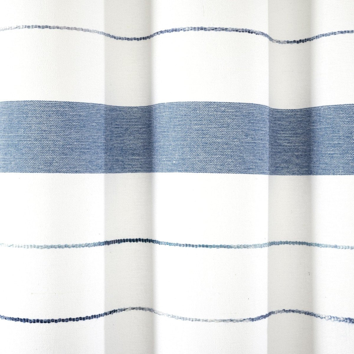 Chic Stripe Yarn Dyed Eco-Friendly Recycled Cotton Blend Shower Curtain
