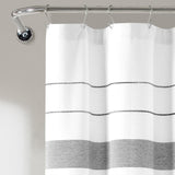 Chic Stripe Yarn Dyed Eco-Friendly Recycled Cotton Blend Shower Curtain