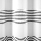 Boho Tassel Stripe Yarn Dyed Recycled Cotton Blend Shower Curtain