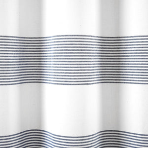 Boho Tassel Stripe Yarn Dyed Recycled Cotton Blend Shower Curtain