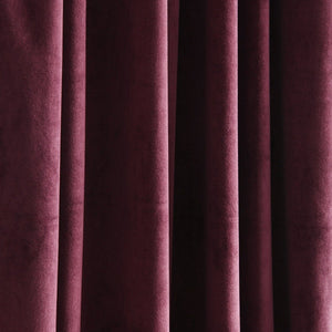 Prima Velvet Solid Grommet Light Filtering Curtain Panel Set