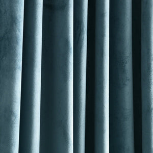Prima Velvet Solid Grommet Light Filtering Curtain Panel Set