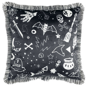 LushDecor Halloween Elements Decorative Pillow in Black