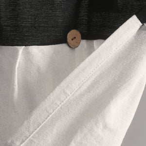 Linen Button Valance Window Panel