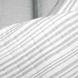LushDecor Farmhouse Box Stitch And Stripe Cotton Quilt 3 Piece Set - view 2