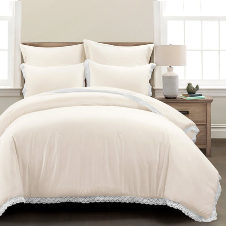 Rosalie Cottagecore Lace Trim 5 Piece Comforter Set