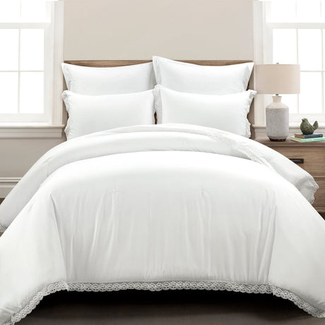 Rosalie Cottagecore Lace Trim 5 Piece Comforter Set