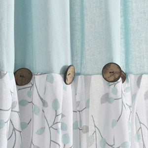 LushDecor Linen Button Botanical Garden Window Curtain Panel - view 2