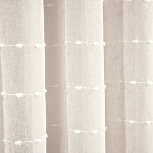 Farmhouse Textured Grommet Sheer Ultra Wide Window Curtain Panel