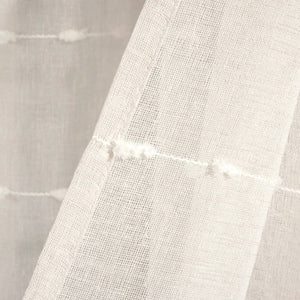Farmhouse Textured Grommet Sheer Ultra Wide Window Curtain Panel