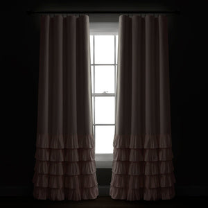 Allison Ruffle 100% Blackout Window Curtain Panel