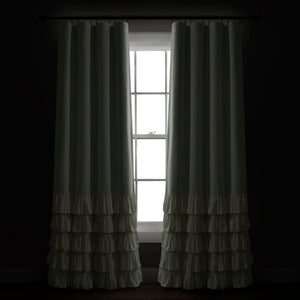 Allison Ruffle 100% Blackout Window Curtain Panel
